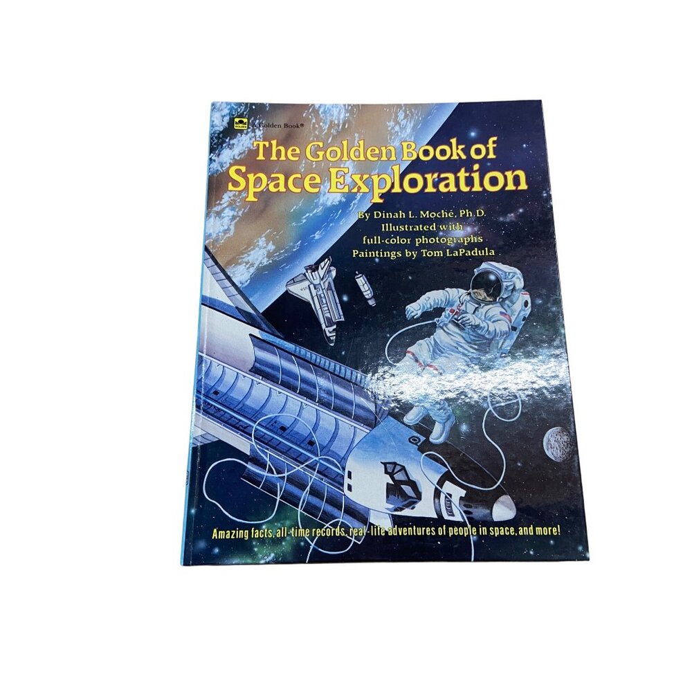 Golden Book of Space Exploration 1990 NASA Kids STEM Hardcover Dinah Moché